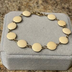 Vintage Enamel Dainty Chain Bracelet